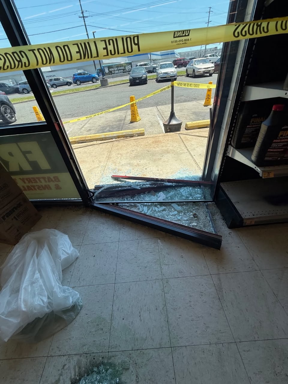 Storefront Glass & Frame Replacement — Before